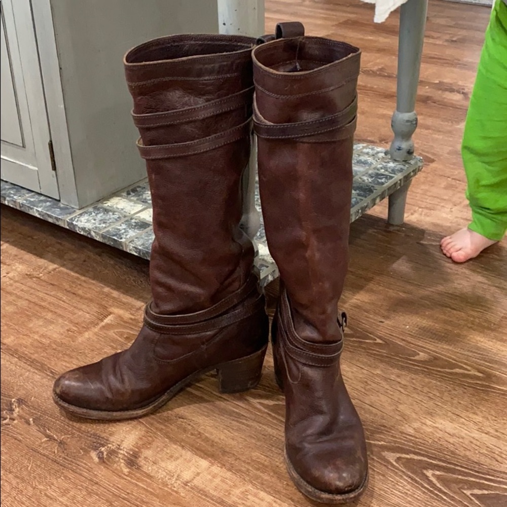 Worn but beautiful Frye boots